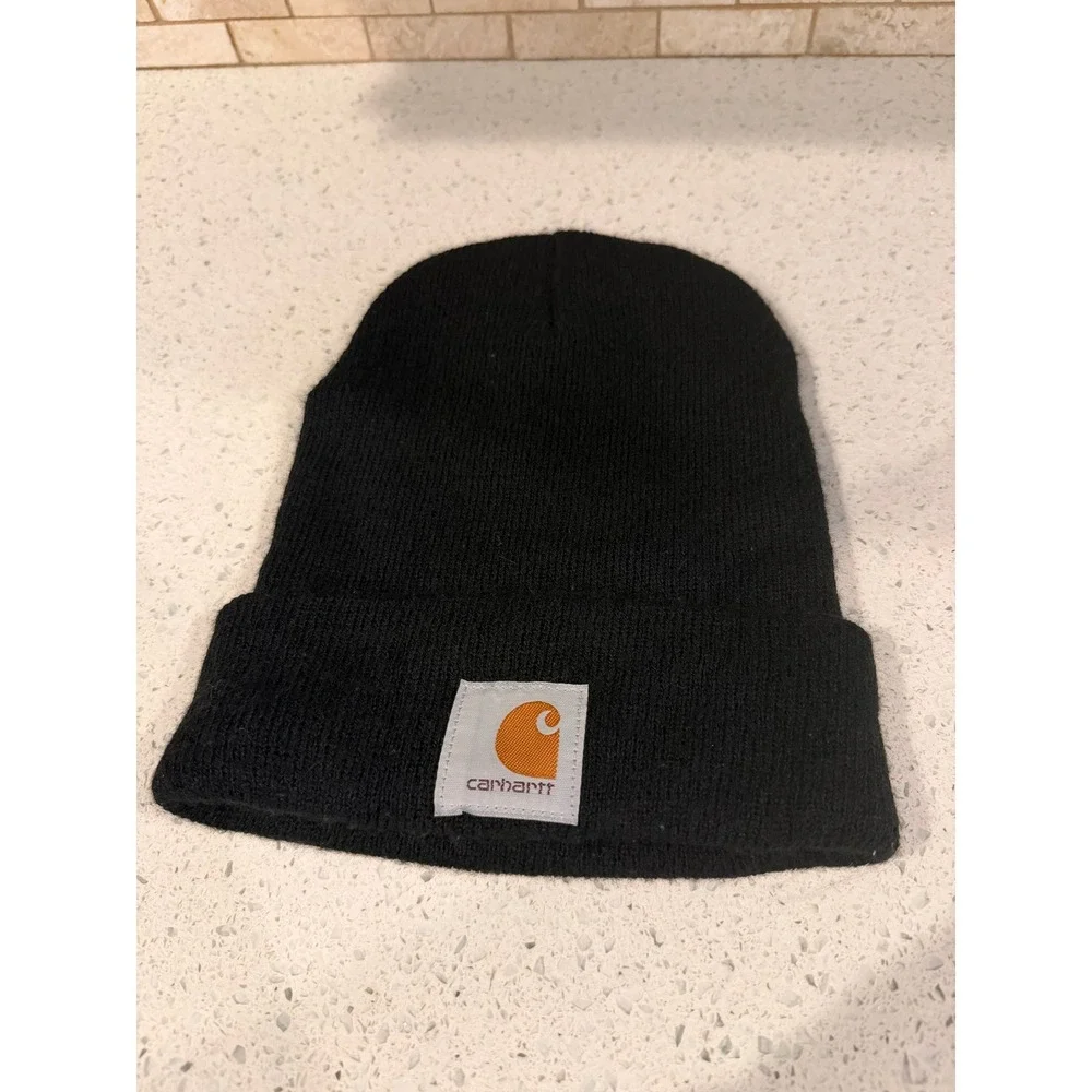 Carhartt Men's Black Knit Beanie One Size Winter Work Hat